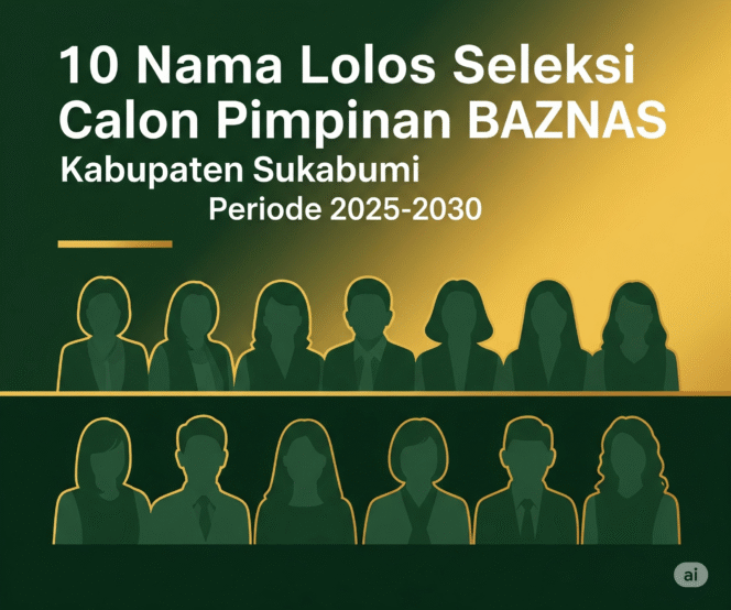 10 Kandidat Terbaik Calon Pimpinan BAZNAS Kabupaten Sukabumi 2025-2030 Ditetapkan, Ini Daftarnya!